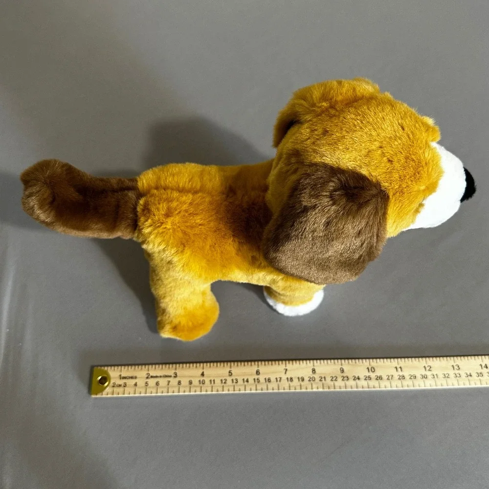Steiff Strupy Beagle Dog Plush 26cm Brown White NEW 078729 Button in Ear Tag